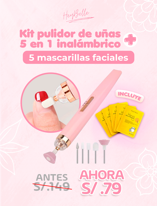 Kit pulidor de uñas 5 en 1